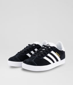 GAZELLE JUNIOR AD BLACK WHITE GOLD SUEDE