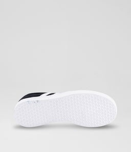 GAZELLE JUNIOR AD BLACK WHITE GOLD SUEDE
