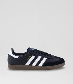SAMBA YOUTH AD BLACK WHITE GUM LEATHER