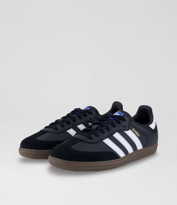 SAMBA YOUTH AD BLACK WHITE GUM LEATHER