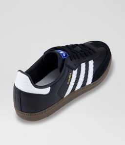 SAMBA YOUTH AD BLACK WHITE GUM LEATHER