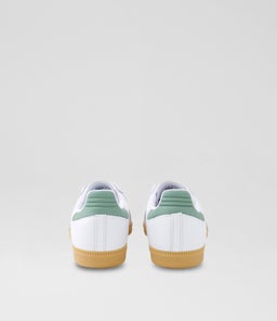 SAMBA YOUTH AD WHITE GREEN GUM SOLE LEATHER