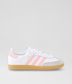 SAMBA YOUTH AD WHITE PINK GUM SOLE LEATHER