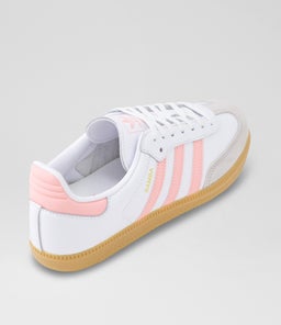 SAMBA YOUTH AD WHITE PINK GUM SOLE LEATHER