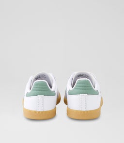 SAMBA TODDLER AD WHITE GREEN GUM SOLE LEATHER