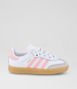 SAMBA TODDLER AD WHITE PINK GUM SOLE LEATHER