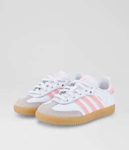 SAMBA TODDLER AD WHITE PINK GUM SOLE LEATHER