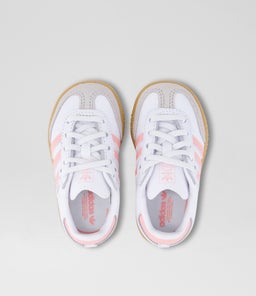 SAMBA TODDLER AD WHITE PINK GUM SOLE LEATHER