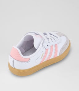 SAMBA TODDLER AD WHITE PINK GUM SOLE LEATHER