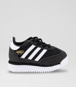 SL72 TODDLER AD BLACK WHITE BLUE MESH SUEDE