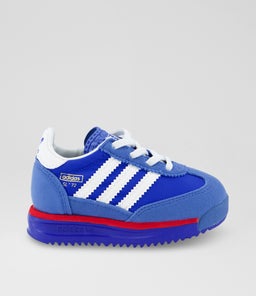 SL72 TODDLER AD BLUE WHITE NAVY SCARLET MESH SUEDE