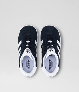 GAZELLE EASY ON TODDLER AD BLACK WHITE WHITE SUEDE
