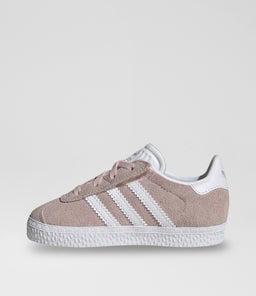 GAZELLE EASY ON TODDLER AD PINK WHITE WHITE SUEDE