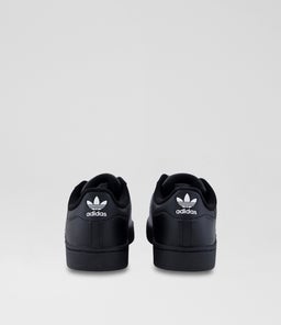 SUPERSTAR II JUNIOR AD BLACK WHITE BLACK LEATHER