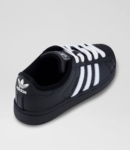 SUPERSTAR II JUNIOR AD BLACK WHITE BLACK LEATHER