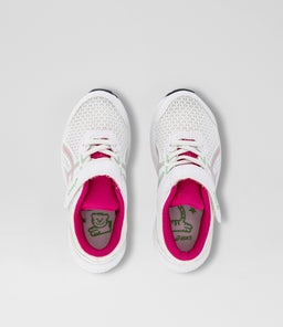CONTEND 8 JUNIOR AZ WHITE PINK MESH SMOOTH
