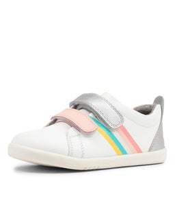 IW GRASS COURT BQ WHITE SILVER RAINBOW WHT SOLE LEATHER