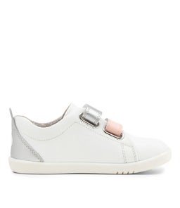 IW GRASS COURT BQ WHITE SILVER RAINBOW WHT SOLE LEATHER