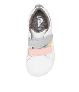 IW GRASS COURT BQ WHITE SILVER RAINBOW WHT SOLE LEATHER