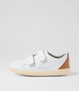 KP GRASS COURT BQ WHITE CARAMEL LEATHER