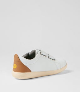 KP GRASS COURT BQ WHITE CARAMEL LEATHER