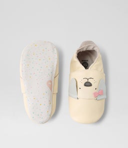 SS LITTLE BOW PUP BQ VANILLA LEATHER