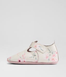 SS CAMILLE T BAR BQ WHITE PEACHSKIN LEATHER