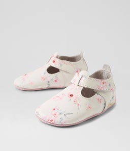 SS CAMILLE T BAR BQ WHITE PEACHSKIN LEATHER