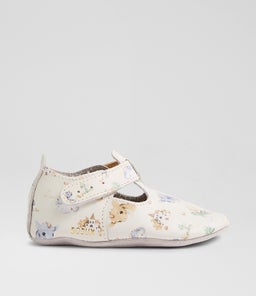 SS DRAGON T BAR BQ WHITE MULTI LEATHER