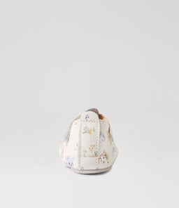 SS DRAGON T BAR BQ WHITE MULTI LEATHER