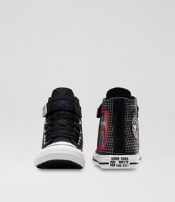 TRANSFORMERS CTAS HI JUNIOR C1 BLACK WHITE RED CANVAS
