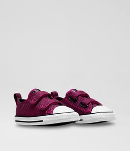CTAS OX TODDLER C1 PRIME PINK WHITE BLACK CANVAS