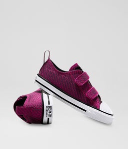 CTAS OX TODDLER C1 PRIME PINK WHITE BLACK CANVAS