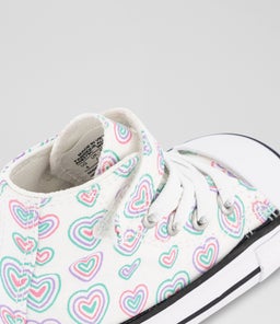 CTAS HI TODDLER C1 WHITE PINK WHITE CANVAS