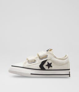 STAR PLAYER TODDLER C1 WHITE BLACK CANVAS