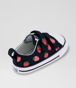 CTAS LOW TODDLER C1 BLACK PINK CANVAS