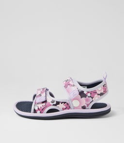 202788 FLORENCE JNR CK NAVY LILAC FLOWER SMOOTH