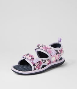 202788 FLORENCE JNR CK NAVY LILAC FLOWER SMOOTH
