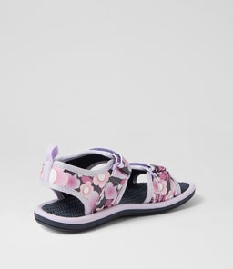 202788 FLORENCE JNR CK NAVY LILAC FLOWER SMOOTH