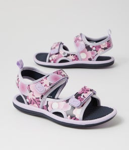 202788 FLORENCE JNR CK NAVY LILAC FLOWER SMOOTH