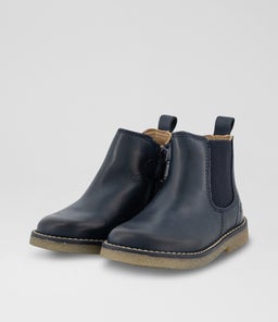 CHELSEA TODDLER CK NAVY GUM SOLE LEATHER