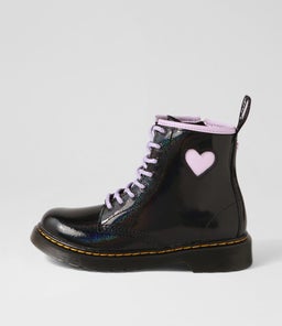 1460 JUNIOR BLACK & LILAC GALAXY SHIMMER SMOOTH