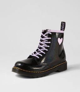 1460 JUNIOR BLACK & LILAC GALAXY SHIMMER SMOOTH