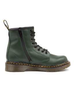 1460 JUNIOR DMS GREEN LEATHER