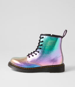 1460 JUNIOR MULTI RAINBOW CRINKLE LEATHER
