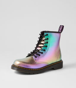 1460 JUNIOR MULTI RAINBOW CRINKLE LEATHER