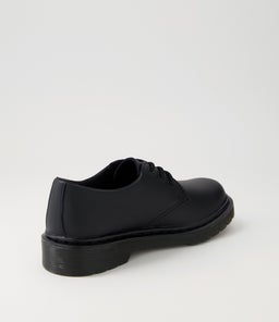 1461 MONO SHOE JNR DM BLACK SOFTY LEATHER