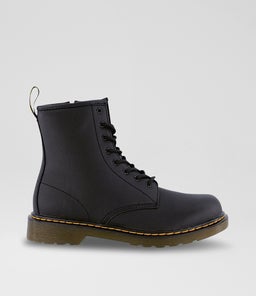 1460 8 EYE YOUTH DM BLACK LEATHER