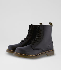 1460 8 EYE YOUTH DM BLACK LEATHER