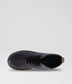 1460 8 EYE YOUTH DM BLACK LEATHER